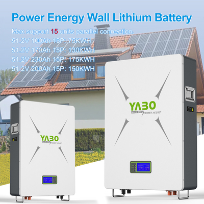 Cellules prismatiques de phosphate de fer de lithium de Powerwall de batterie de 150Ah 230Ah 48V 72V Lifepo4