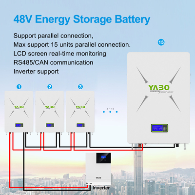 Batterie de secours Powerwall Home 170Ah 200Ah 48v 100ah Lifepo4 Batterie