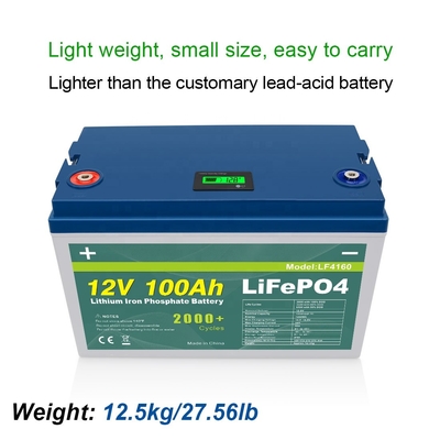 200Ah 300Ah 100Ah 12V 32700 batterie lifepo4 LCD Power Display Smart BMS