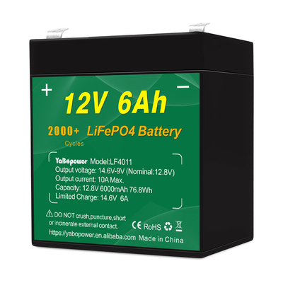 Batterie de voiture 12v lifepo4 Cycle basse température 12.8v 10ah 5ah 6ah