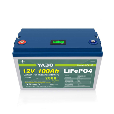 YABO fait sur commande Rechargeable solaire bateau Lithium moto chariot de Golf RV LiFePO4 batterie de stockage d'énergie 12V 100Ah