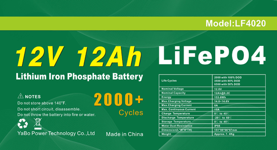 batterie Lifepo4 de 12v 10a pour le cycle profond rechargeable de vélo électrique