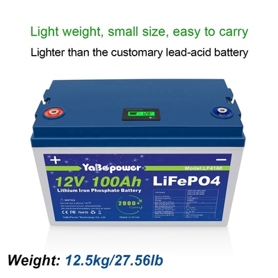 batterie profonde de cycle du fer Lifepo4 de lithium de 12v 200ah pour le système solaire