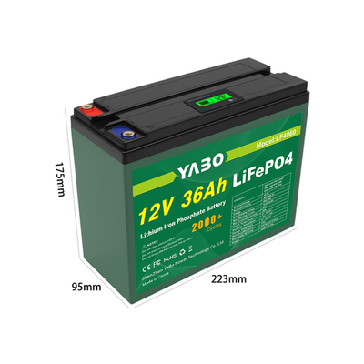 batterie Lifepo4 de 12V 36Ah pour le cycle profond d'énergie de stockage solaire