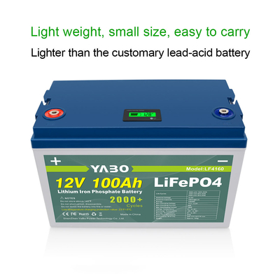 100 Ah Lifepo4 12 V batterie à décharge profonde au lithium 2000 cycles remplacent le gel
