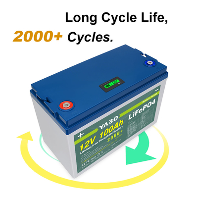 100 Ah Lifepo4 12 V batterie à décharge profonde au lithium 2000 cycles remplacent le gel