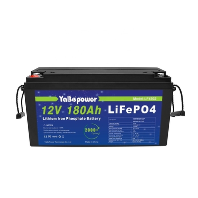 Certification de haut niveau et batterie lithium-ion Lifepo4 12v180Ah de qualité garantie pour système hybride