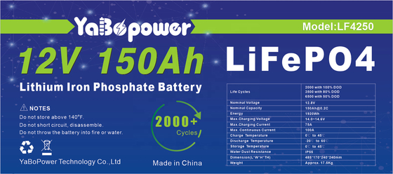 Cellule de batterie Lifepo4 12v 150ah 32700 Phosphate de fer au lithium
