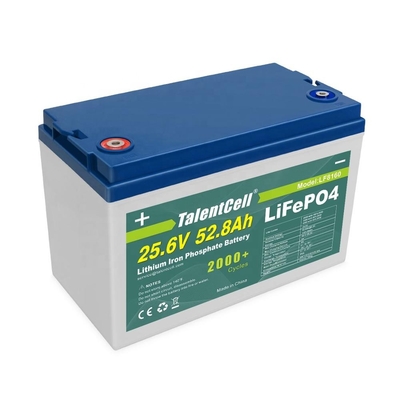 25.6v 52ah 50ah 24v Lifepo4 batterie à décharge profonde solaire 3000 cycles