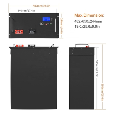 48V 100Ah 200Ah Lifepo4 Maison Batterie 1000W Chariot de golf