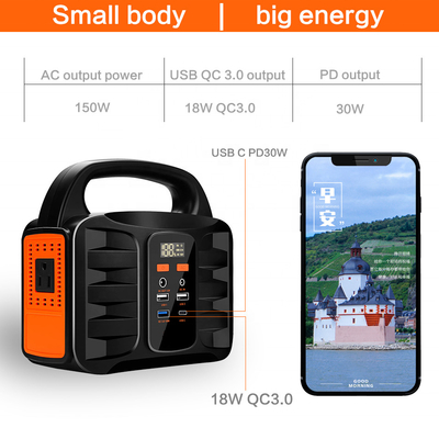 Usine de Shenzhen 155Wh 3.7V 42000mAh Alimentation Portable extérieure 150W Station de charge et centrale électrique