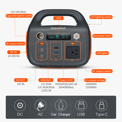 Centrale électrique portative rechargeable pour le générateur solaire 300W de cafetière de Rv