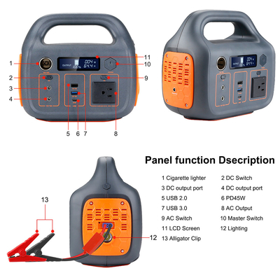 Sortie de stockage d'énergie Portable 110V AC batterie lithium-ion 300W centrale électrique domestique à énergie renouvelable