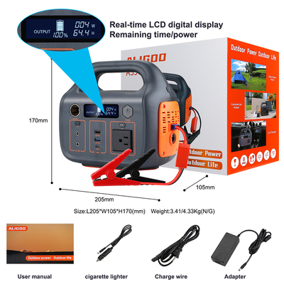 Sortie de stockage d'énergie Portable 110V AC batterie lithium-ion 300W centrale électrique domestique à énergie renouvelable