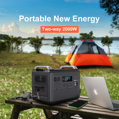 Ups Lithium Portable Power Station Lifepo4 Solaire 2000W 1000 Watt Bidirectionnel Rapide