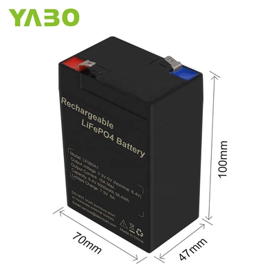 batterie au lithium profonde de cycle de 6Ah 6V Lifepo4 pour la voiture de butoir de phare de bicyclette de jouets