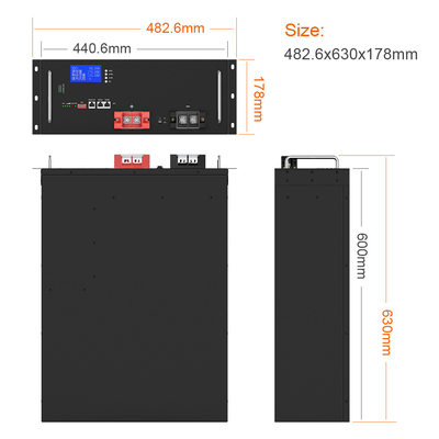 Batterie au Lithium 48V LiFePO4 de stockage d'énergie personnalisée de haute qualité à cycle profond 3.2V 16S1P 170Ah