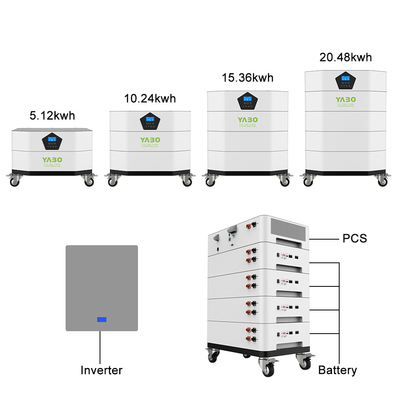 Enveloppe empilable en métal de la batterie 51.2V 100Ah de maison du stockage de l'énergie Lifepo4