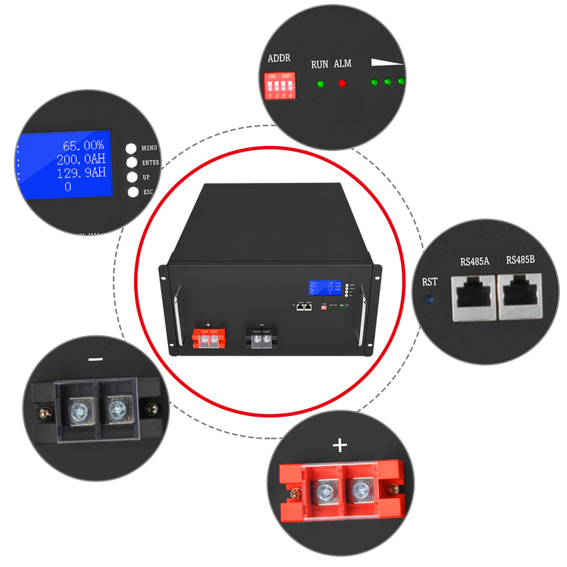 batterie au lithium de 48v Lifepo4 Lifepo4 48v 100ah 50AH 150AH 200AH pour le chariot de golf