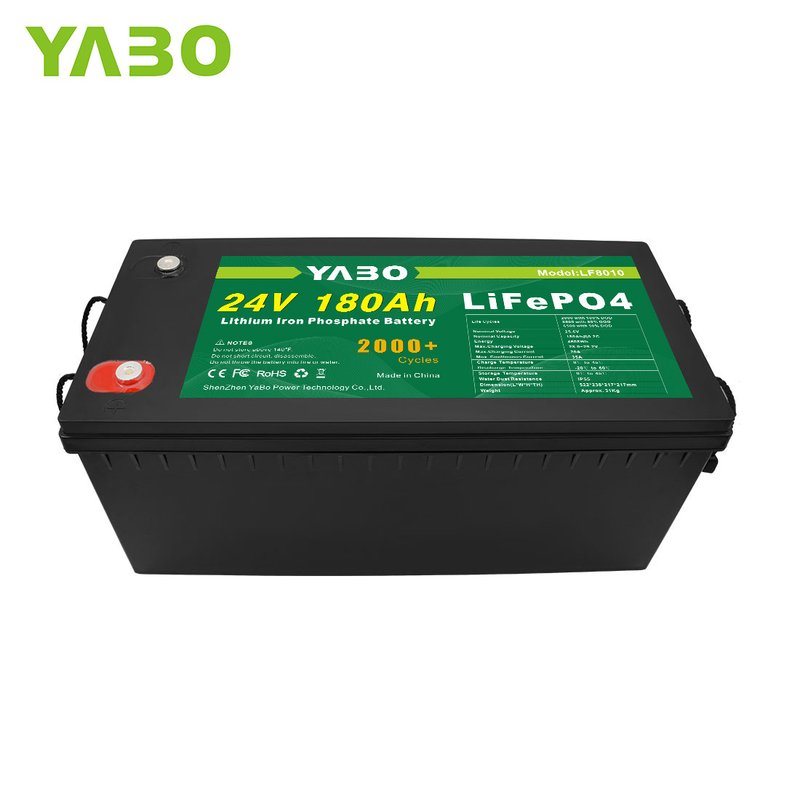 Haute qualité longue durée de vie 2000 Cycles pas cher Lithium Fer Phosphate 24V 180Ah Lifepo4 Batterie