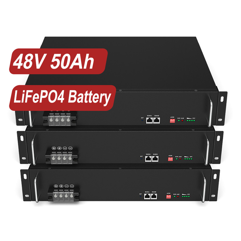 Batterie lithium-ion à haute énergie 48V 50Ah 100Ah LiFePO4 pour les systèmes de stockage d'énergie solaire
