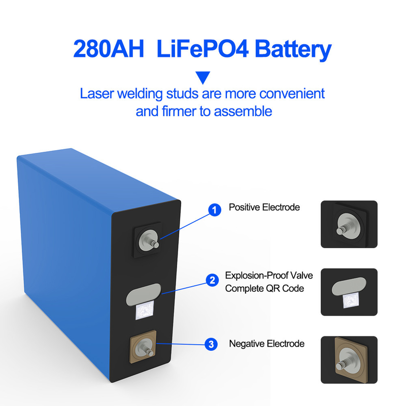 Super vente 3.2V 280Ah Lifepo4 Batterie Cellule 4000 Cycles de qualité A Révolutionnaire3.2V 280Ah